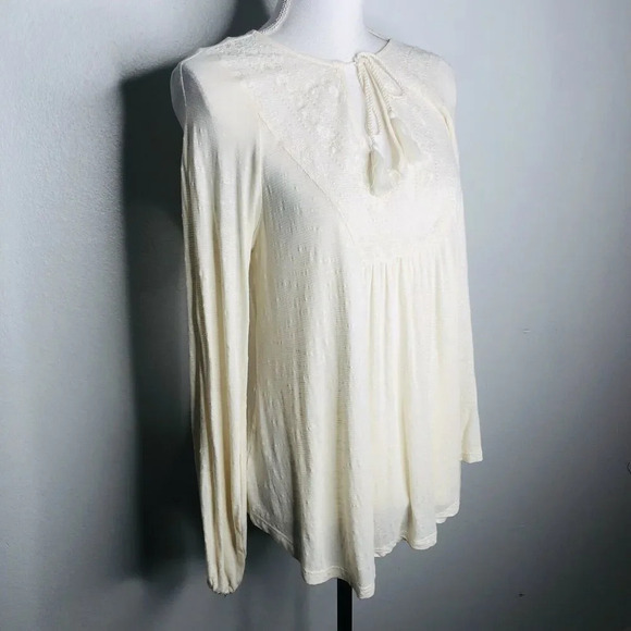 Jessica Simpson Medium White Sheer Embroidered - Picture 4 of 12